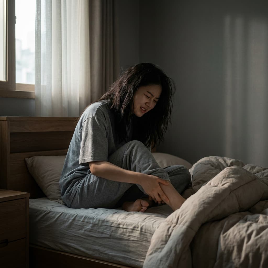 다리가 근질거려 잠 못 드는 밤, 왜 자꾸 뒤척이게 될까요?