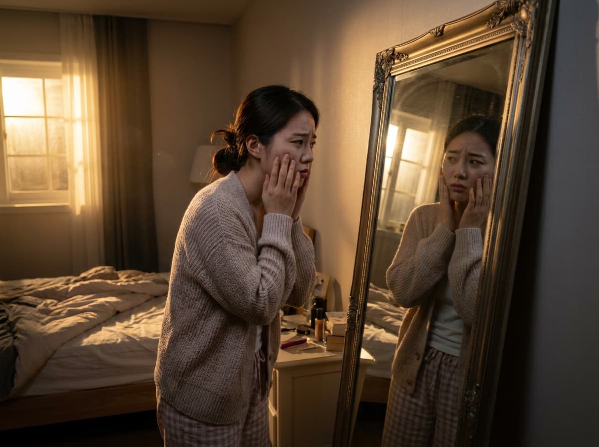 웃을 때 입꼬리가 한쪽만 올라가요, 혹시 안면마비 초기 증상인가요?