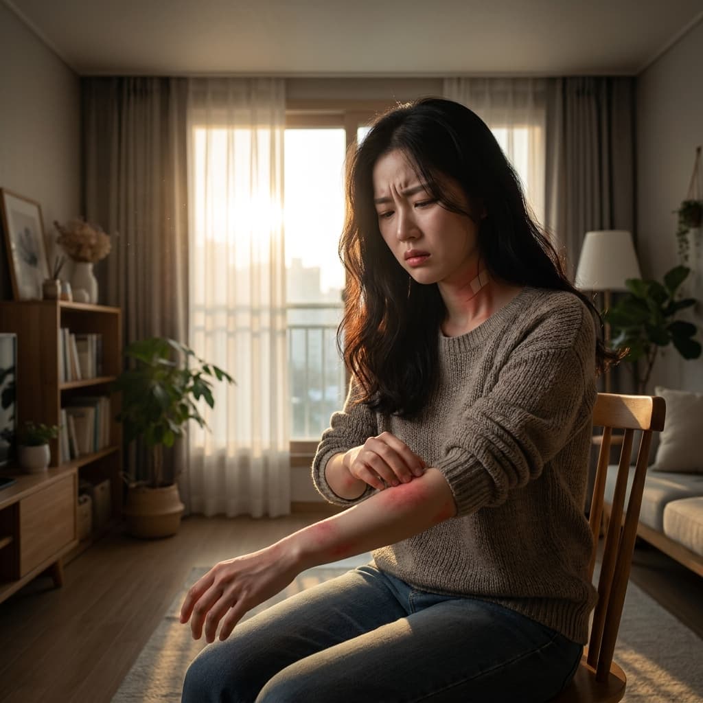 목이랑 팔 안쪽이 빨개지고 진물이 나요, 아토피 증상 제대로 알아야 낫습니다.