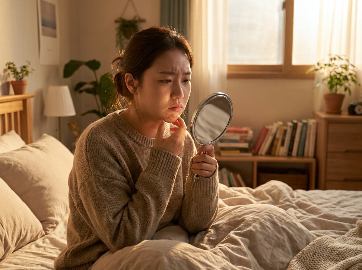 생리 전에 턱에 크게 올라오는 여드름, 매번 반복되는 고민 이제 그만 멈춰야 합니다