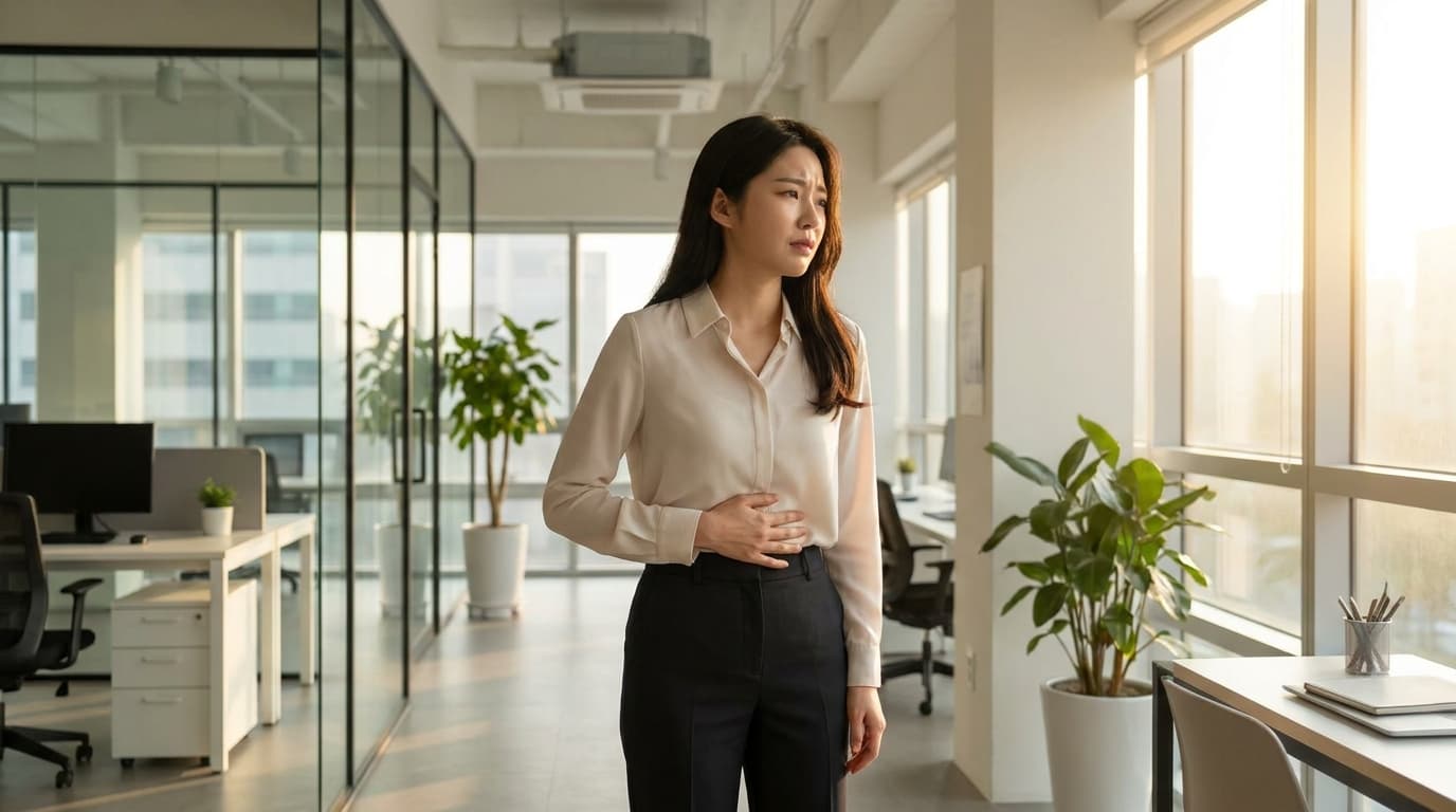 회사만 가면 배에 가스가 차서 힘들어요, 혹시 스트레스 때문일까요? 한방에서 답을 찾다