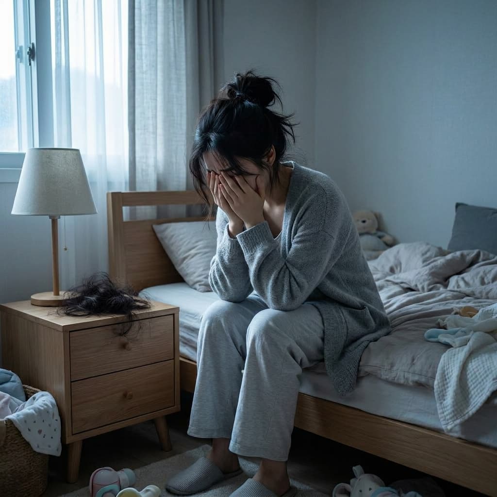 애 낳고 머리카락이 너무 많이 빠져요? 산후 탈모, 한방으로 뿌리부터 잡으세요!