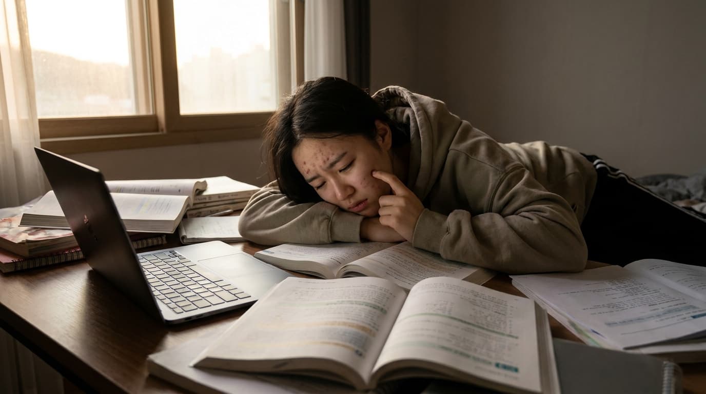 갑자기 여드름이 폭발했어요? 수험생 스트레스 여드름, 곪기 전에 근본 원인 잡으세요