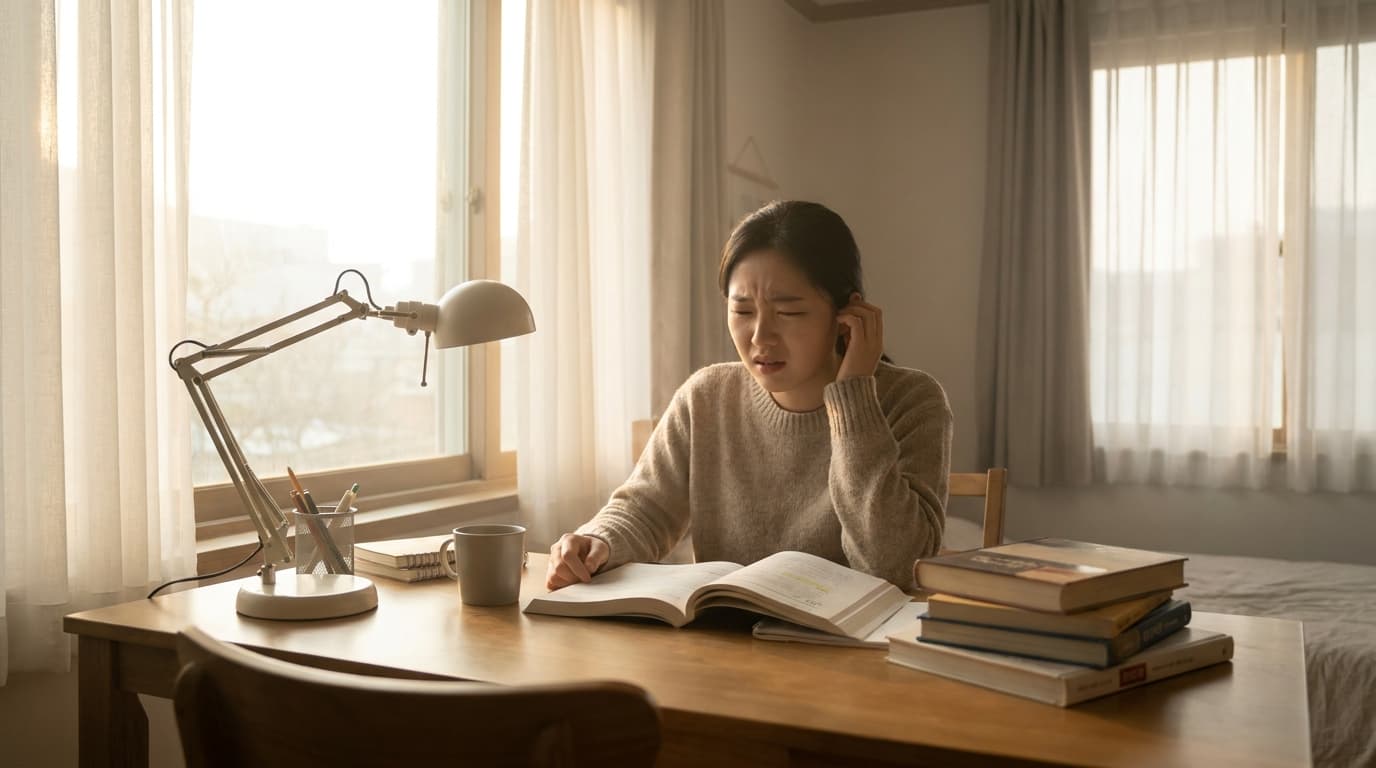 공부할 때 귀에서 삐 소리, 집중 방해하는 이명 탈출법