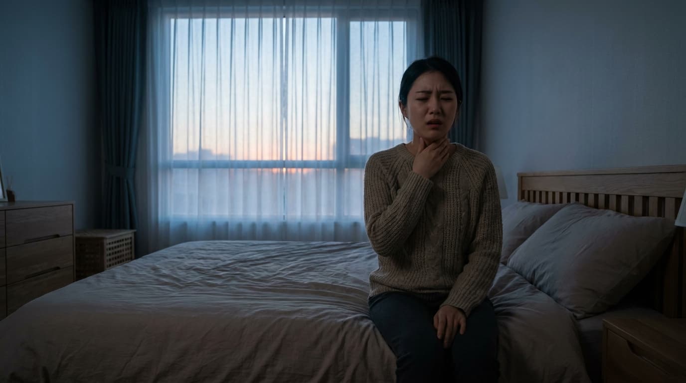 목에 뭔가 걸린 것 같아요, 혹시 역류성식도염인가요?