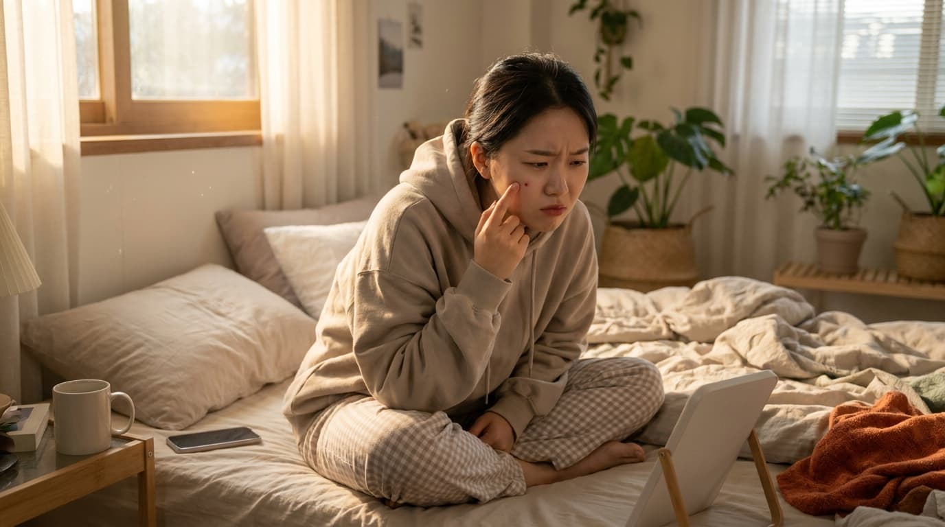不断蔓延的痘痘,并非单纯的痤疮。