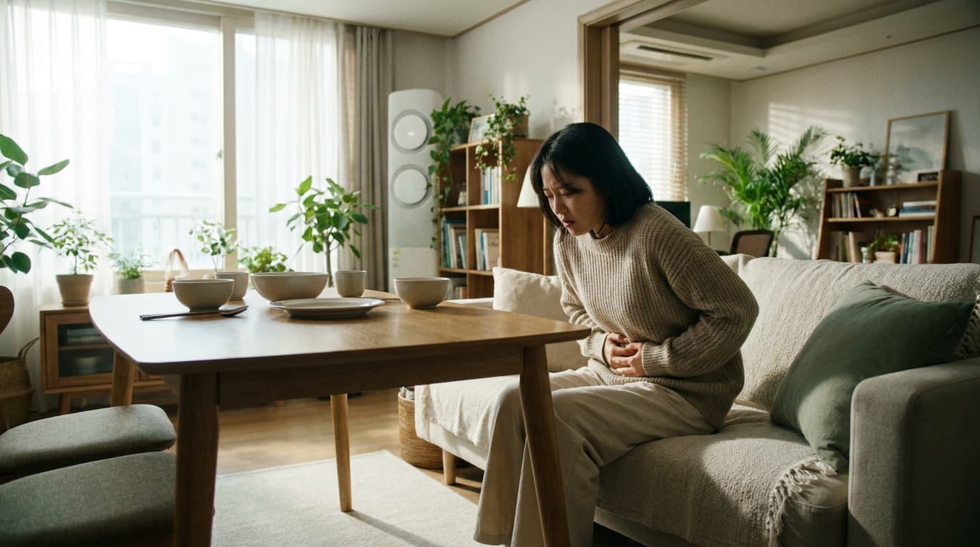 お腹が張ってずっともたれている気がしますか?痰積病と単純な消化不良の見分け方